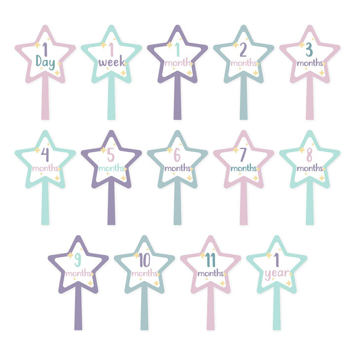Baby’s First Year Milestone Blanket and Card Set | 40in x 40in (Something Magical)