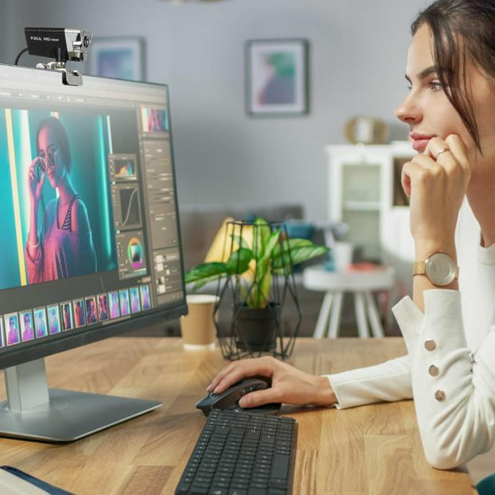 HD 1080P Video Webcam for PC, MAC, Desktop & Laptop, Video Call, Conference, USB