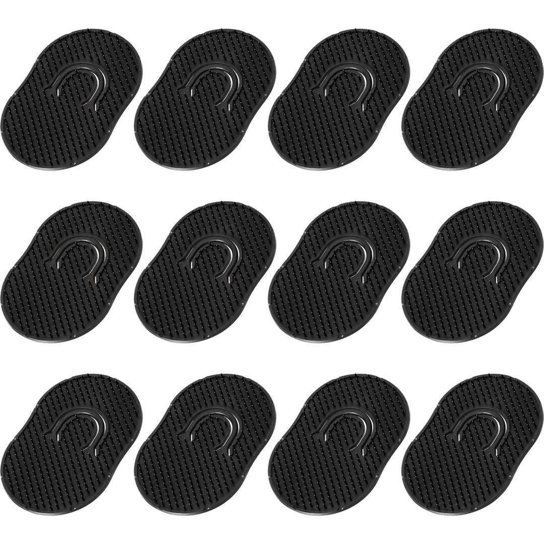12 Packs Men's Hand Combs with Portable Soft Scalp Massage Brush for Hair, Travel, and Pets (Black)