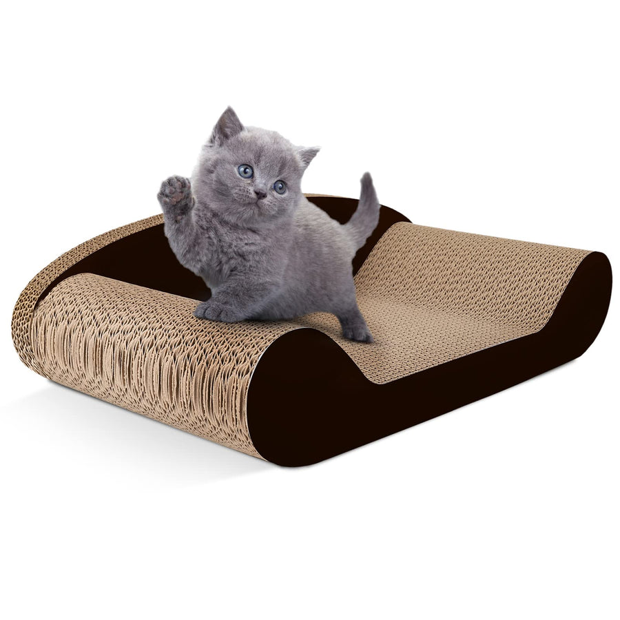 Extra Large Size Cat Scratcher Bed, 24 Inch Cat Scratch Pad Cardboard Sofa Scratching Board Lounge Couch for Indoor Cats