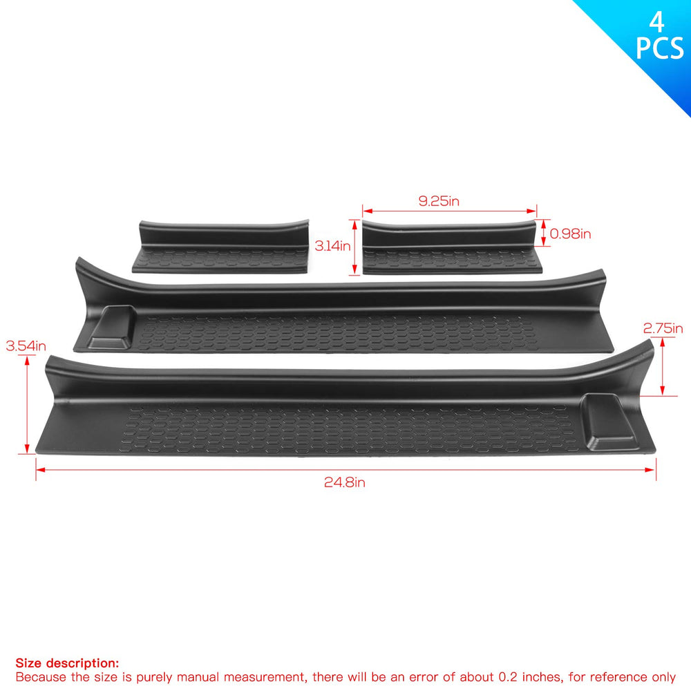 Door Sill Guards Entry Scuff Plate Cover Door Sill Guards Entry Scuff Plate Cover for Wrangler Accessories(for 2018-2022 JL JLU & 2020-2022 JT (Black)