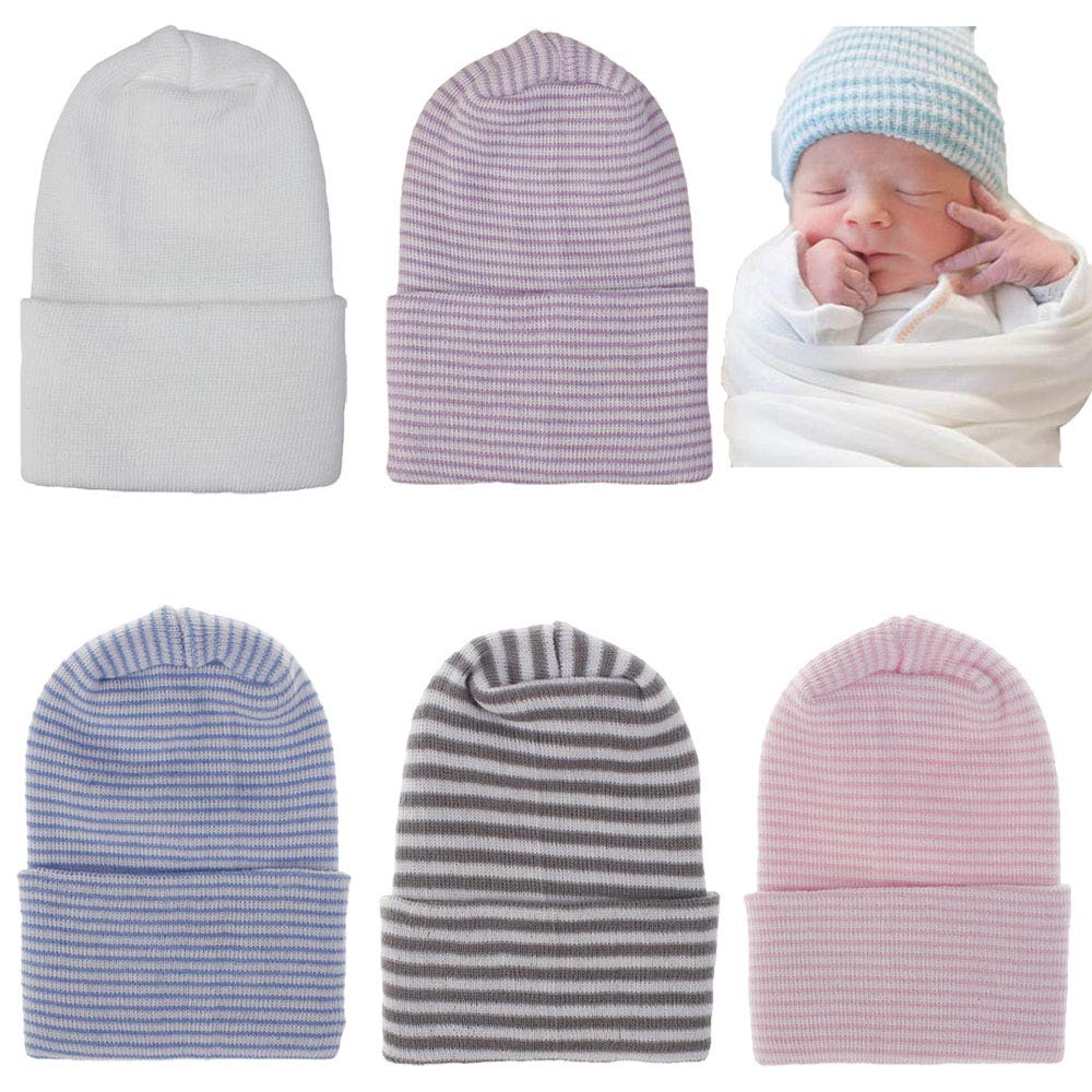 Baby Boy Girls Newborn Hospital Hat Caps with Bow