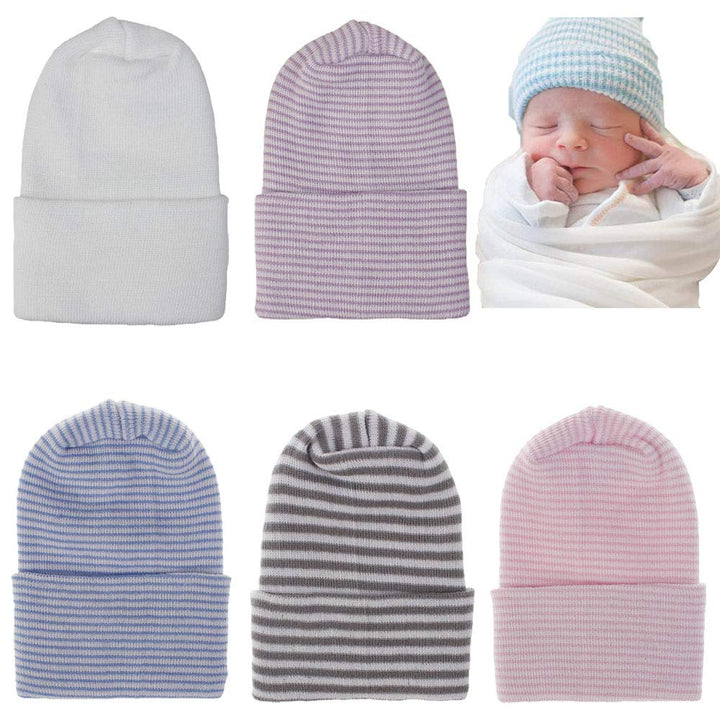 Baby Boy Girls Newborn Hospital Hat Caps with Bow