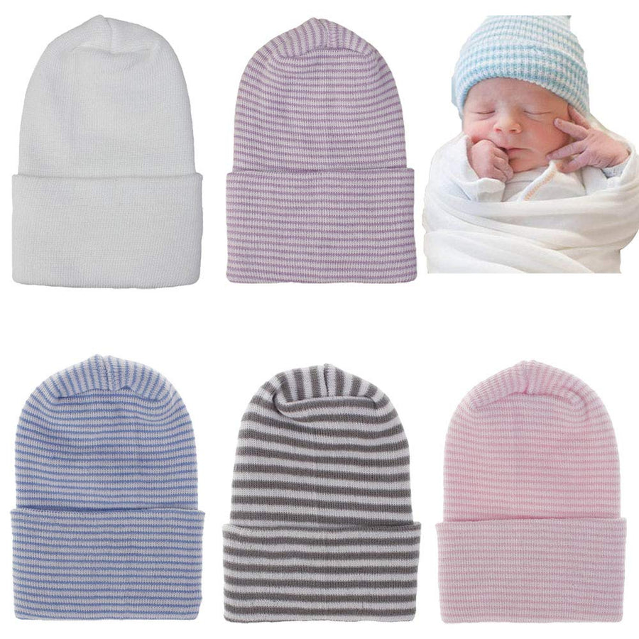 Baby Boy Girls Newborn Hospital Hat Caps with Bow