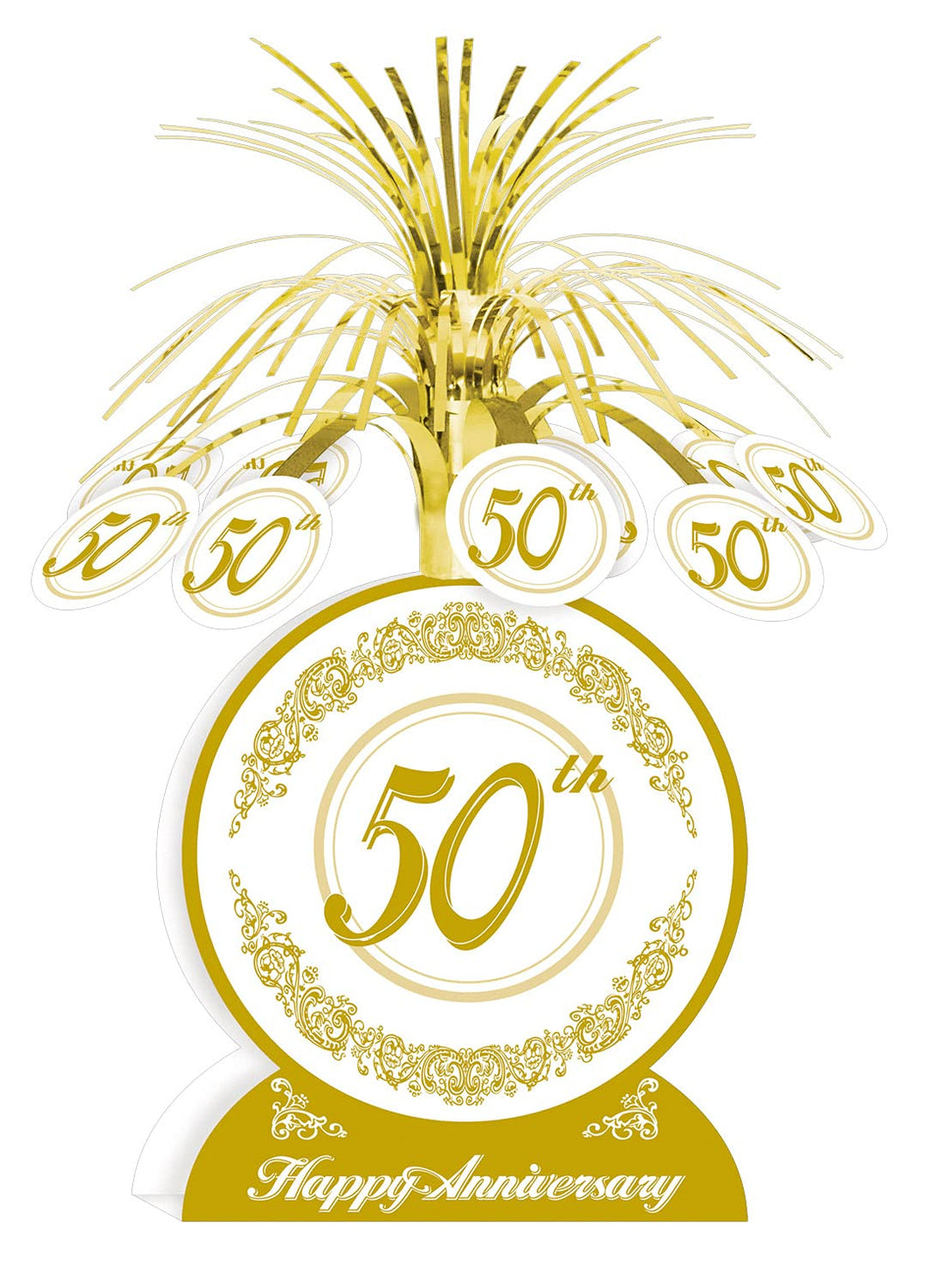 50th Anniversary Centerpiece Party Accessory (1 count) (1/Pkg)