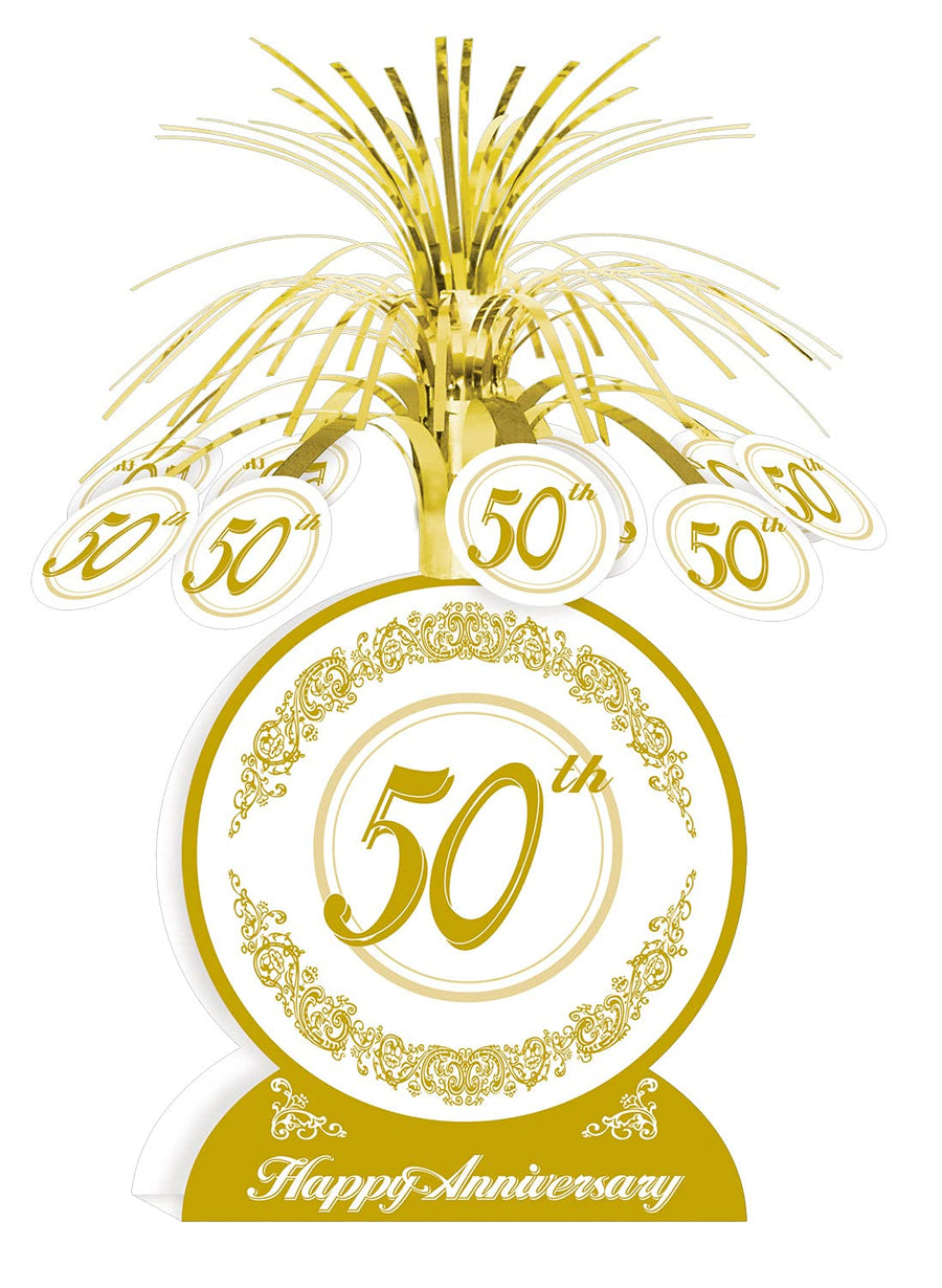 50th Anniversary Centerpiece Party Accessory (1 count) (1/Pkg)