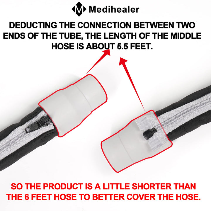 CPAP Hose Cover Tube Covers Compatible with All RSM and PR Standard or Heated Tubing-Full Length Zipper&Light Weight&Insulate-6 Foot(Pack of 1)