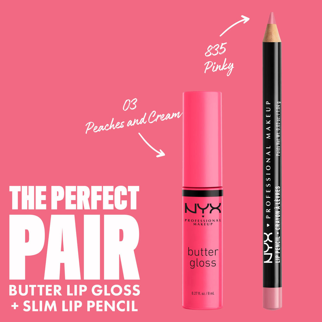 Nyx Professional Makeup Butter Lip Gloss, Sheer Finish - Peaches and Cream, 8ml