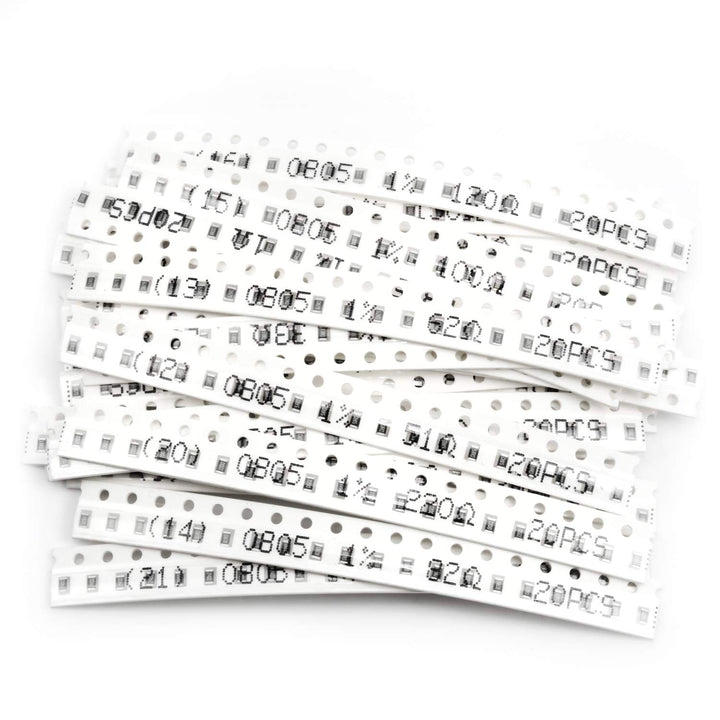Chanzon 1200pcs 0805 SMD Resistor Kit 0-10M O ohm 60 Values (Each Value 20pcs) 1/8W 0.125W ±1% Tolerance Thick Film 0-10MR SMT Chip Resistors Rohs Certificated