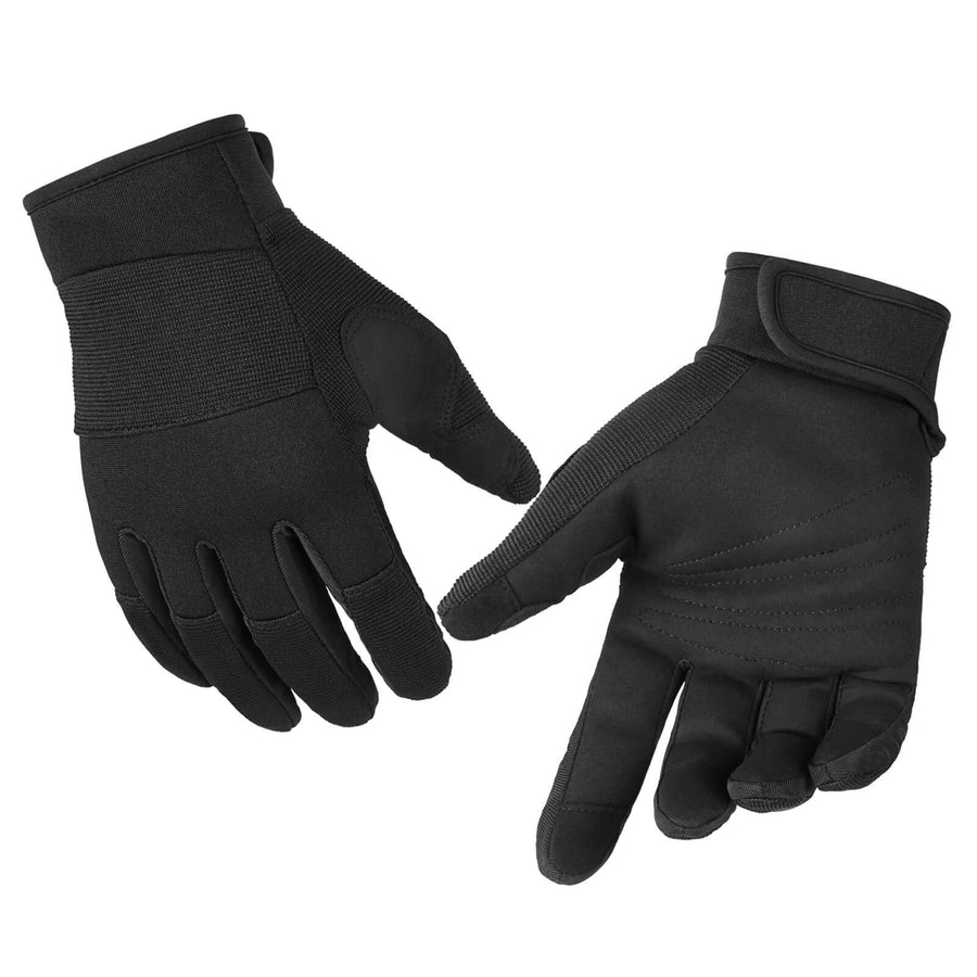 Work Gloves for Men Women 2-Pairs Light Duty Glove Synthetic Leather Palm Breathable Dexterity Touchscreen Mechanic Gloves Black Medium