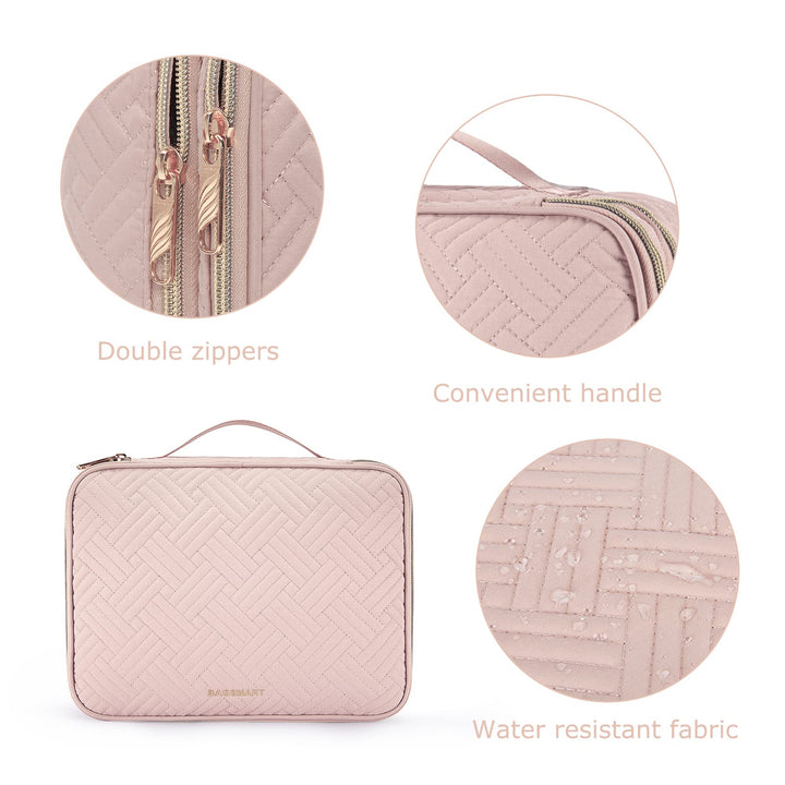Electronic Organizer,Large Double Layer Travel Bag for Women,Electronics Accessories Storage Cases for iPad,Cables,Chargers,Hard Drive,Game Cards,Gift for Her