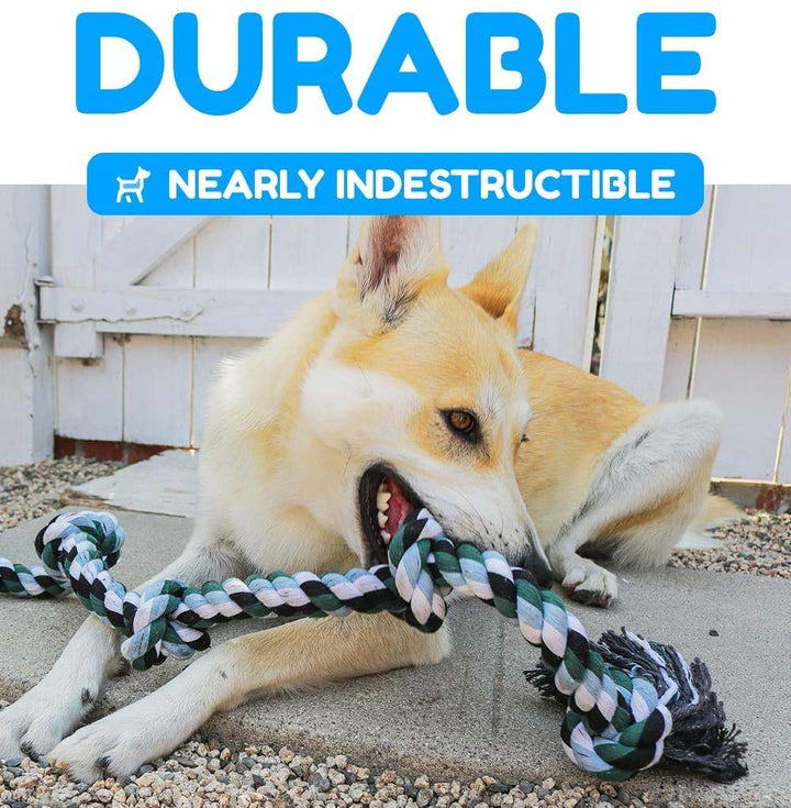Giant Dog Rope Toys for Extra Large Dogs - 42 Inch, 6 Knot Tough Rope Chew Toys for Large Dogs - Benefits Non-Profit Animal Rescue - Indestructible Dog Toy for Aggressive Chewers