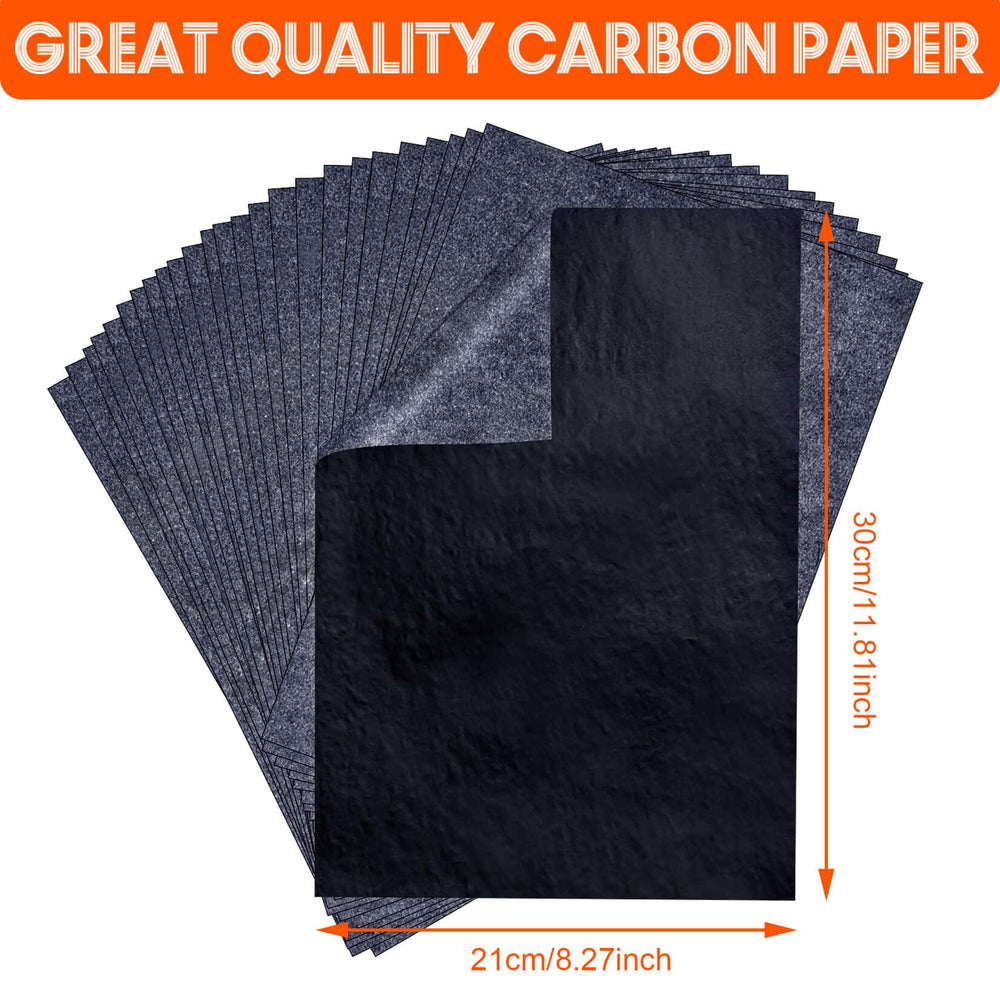 PSLER 60 PCS Sheets Carbon Paper Sheets, Carbon Copy Paper for DIY Woodworking, Paper, Canvas and Other Art Craft Surfaces(A4 Size)