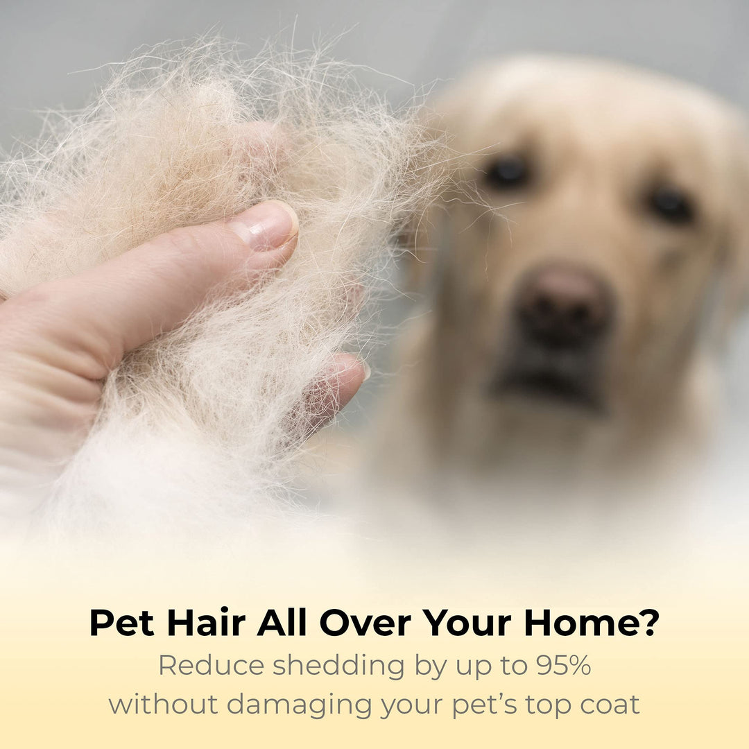 Best Professional De-Shedding Tool and Pet Grooming Brush, D-Shedz for Breeds of Dogs, Cats with Short or Long Hair, Small, Medium and Large (Yellow)