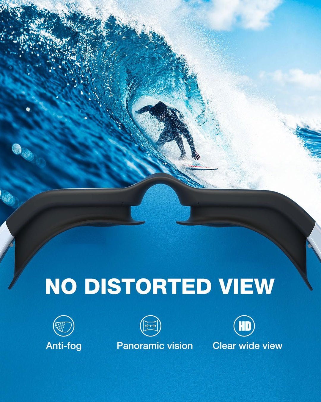 Swim Goggles, Upgraded G1 Polarized Swimming Goggles UV Protection Anti-fog Adjustable Strap for Men Women Adult Indoor or Outdoor (Polarized Mirror Gold Lens)