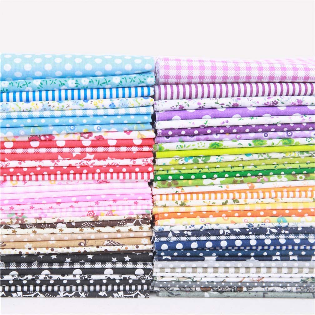 56 Pieces 9.8x 9.8 (25cm x 25cm) Squares Cotton 100% Floral Printed Sewing Supplies Fabric for Quilting Patchwork, DIY Craft, Scrapbooking Cloth