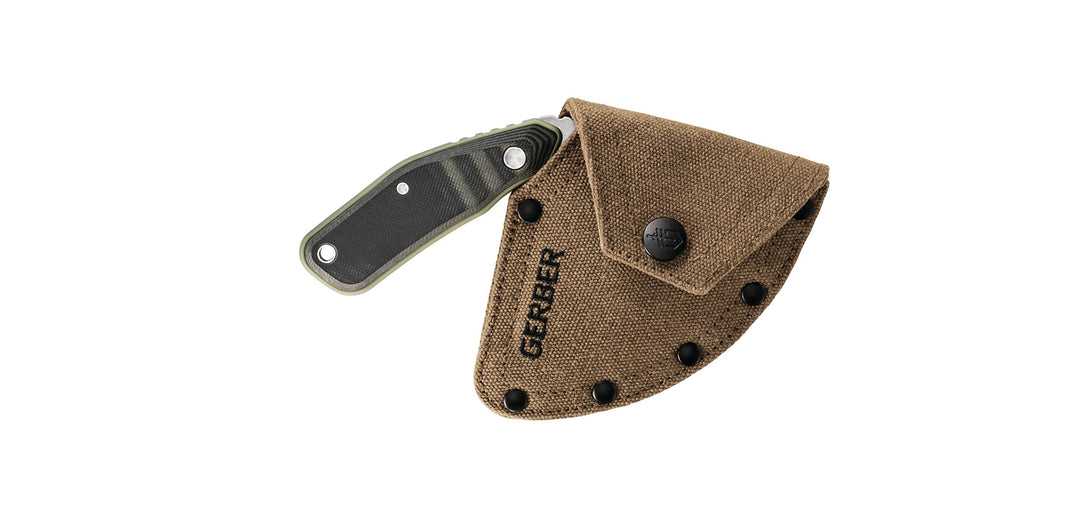 Gerber Gear Downwind Ulu - Ulu Knife with Sheath for Hunting Gear - Black