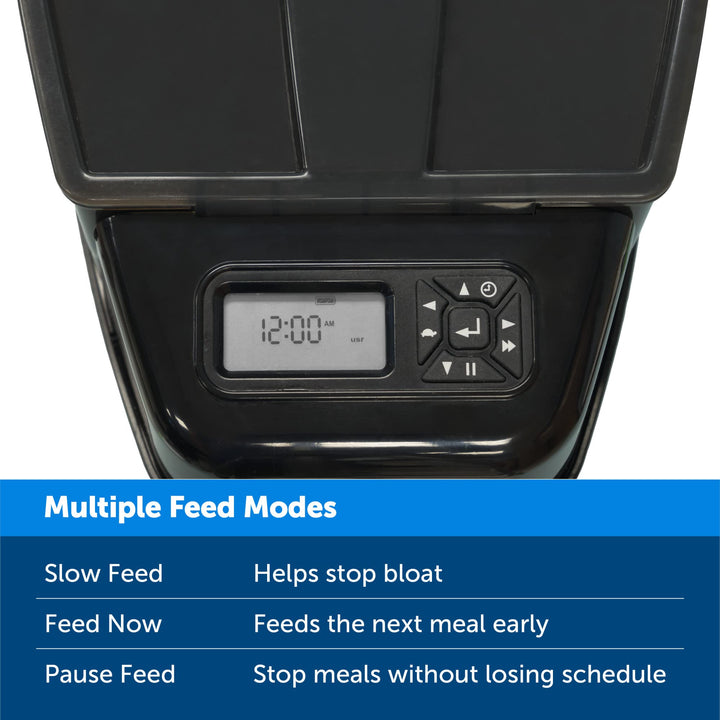 Automatic Cat Feeder - Healthy Pet Simply Feed - Automatic Pet Feeder for Cats & Dogs - Timed Pet Feeder with Programmable Portion Control - Holds 24 Cups of Dry or Semi-Moist Dog or Cat Food