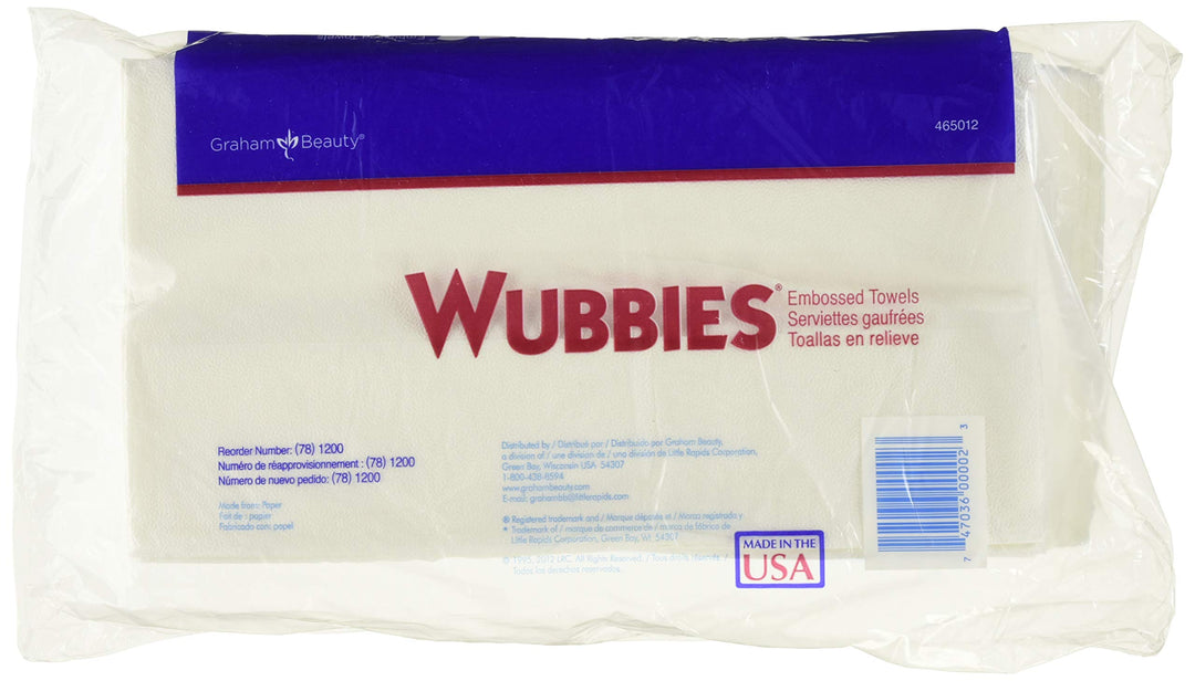 Wubbies Embossed Towels 50 Count 12 X 24