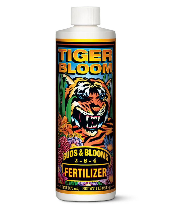 Tiger Bloom Liquid Fertilizer Concentrate - Fast Acting Formula for Vicious Growth with Phosphorus - Encourages Fruit, Flower & Bud Development, NPK 2-8-4 (Pint)