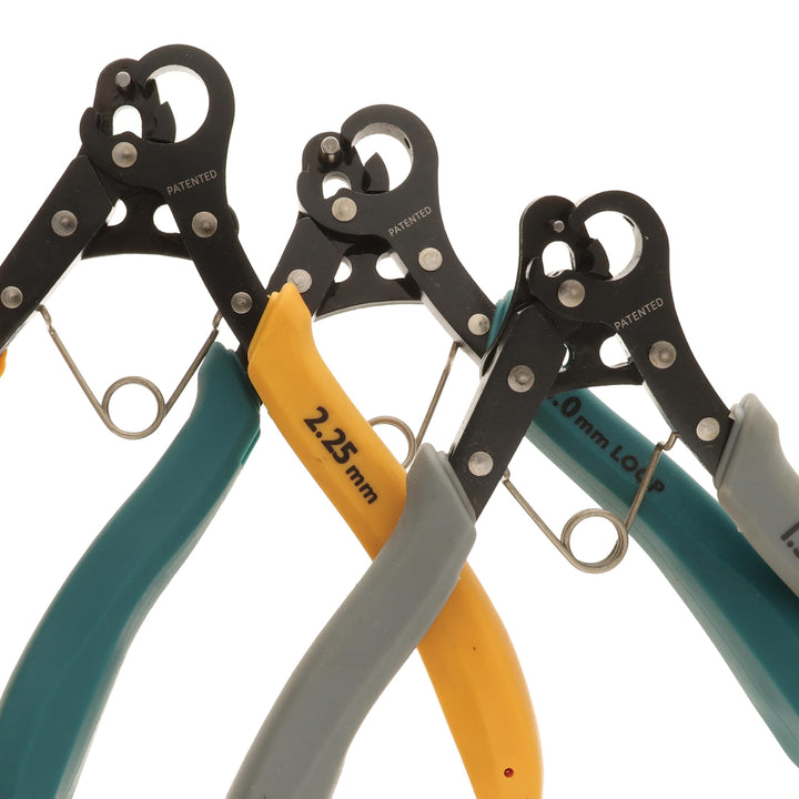 1-Step Combo Pack - 1.5mm, 2.25mm & 3mm Looper Pliers - 24-18g Craft Wire - Instantly Create Consistent Loops for Rosaries, Earrings, Bracelets, Necklaces & Wire Jewelry in One Step