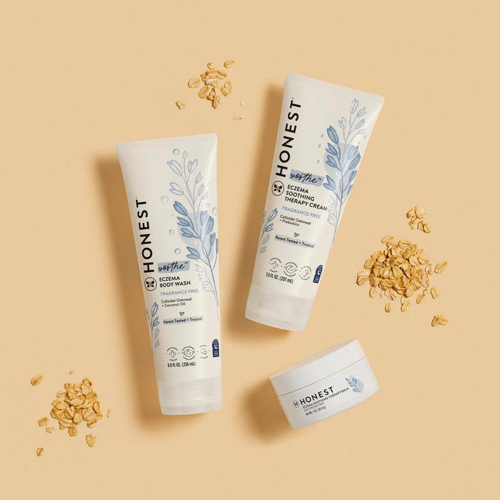 Eczema Soothing Therapy Balm + Skin Protectant | Naturally Derived, Gentle for Baby | Prebiotics, Colloidal Oatmeal | 3 oz