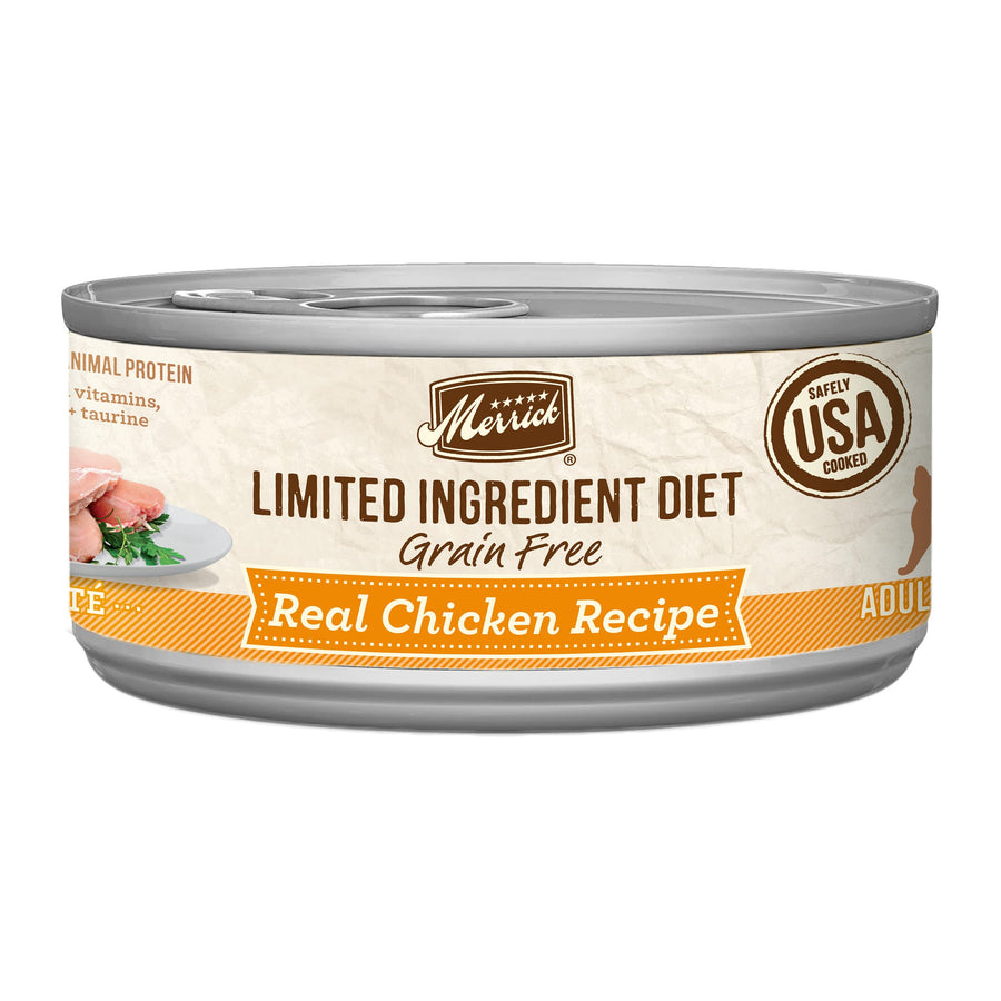 Limited Ingredient Diet Premium Grain Free And Natural Canned Pate Wet Cat Food, Chicken Recipe - (Pack of 24) 5 oz. Cans