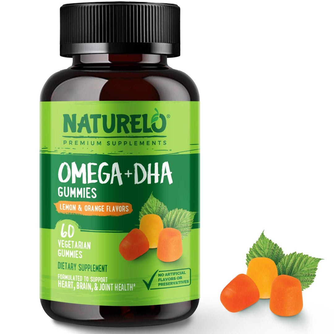Vegetarian DHA and Omega 3 Supplement from Algae and Chia Seed Oil for Heart, Brain and Joint Health - No Fish, Gelatin, or Artificial Sweeteners - 60 Gummies
