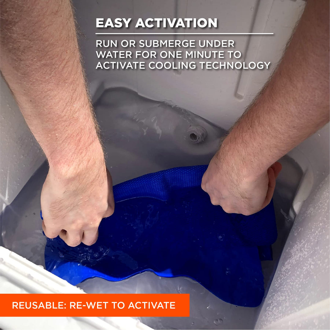 Chill-Its 6602 Evaporative Cooling Towel, Blue 13 inches x 29.5 inches