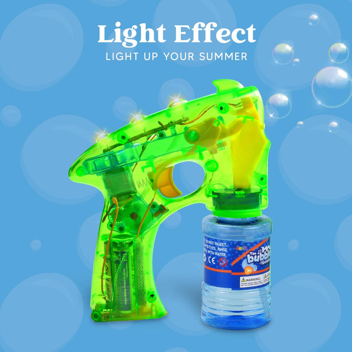 3 Bubble Guns Kit for Blaster Party Favors, LED Machine Blaster Supplies, Summer, Outdoors Activity, Birthday Gift, Blower Toy, Easter.