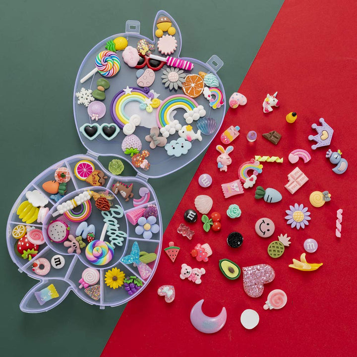 Not for croc,100pcs Slime Charms,Plastic Flatback Charms and Containers Mixed Candy Cake Sweets Resin Cabochons for DIY Crafts, Scrapbooking, Jewelry Making(mix)