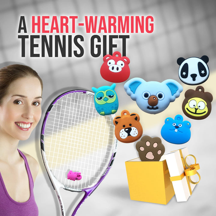 Tennis Racket Vibration Dampener (2-Pack) - Perfect Shock Absorber stablize Your String for Better Performance- Fun Dampeners Set (2 Pack)