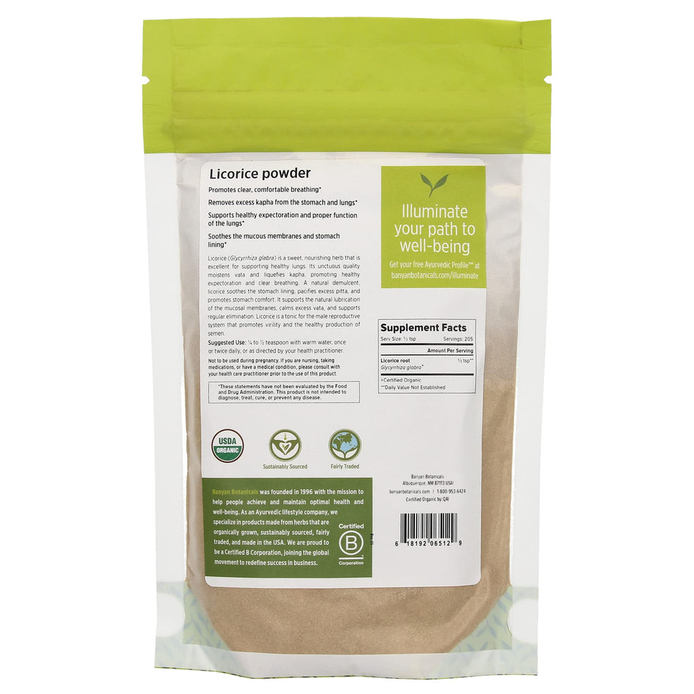 Licorice Root Powder, 1/2 Pound - USDA Organic - Glycyrrhiza glabra - Ayurvedic Herb for Lungs, Skin, & Stomach …