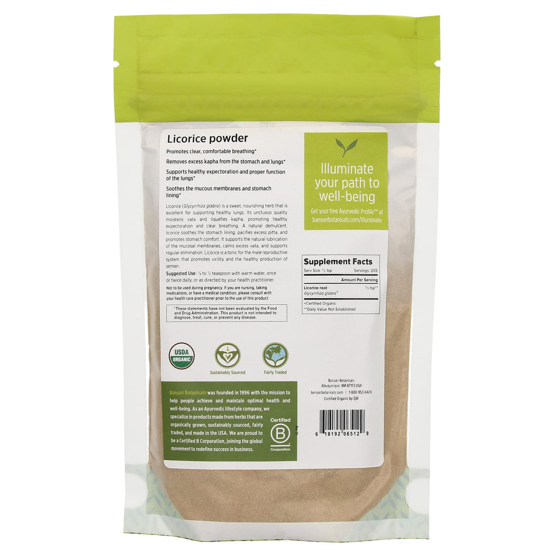 Licorice Root Powder, 1/2 Pound - USDA Organic - Glycyrrhiza glabra - Ayurvedic Herb for Lungs, Skin, & Stomach …