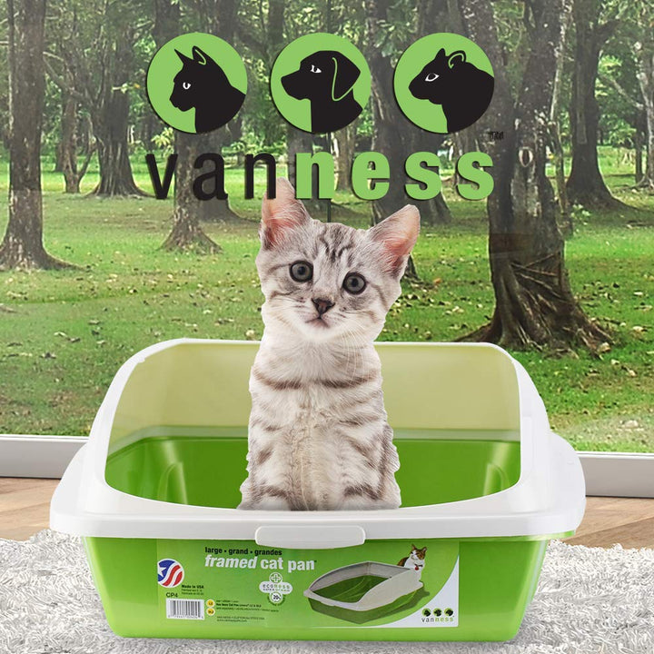 Pets Large High Sided Cat Litter Box with Frame, Blue, CP4