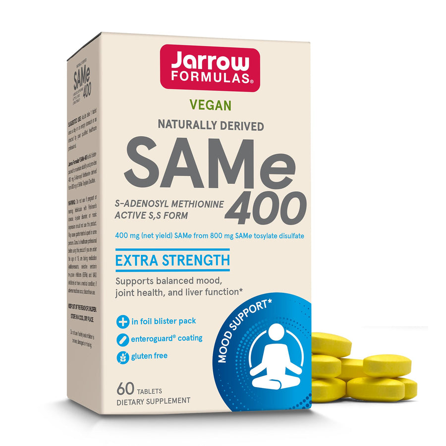 SAMe 400 mg, Supports Joint Health, Liver Function, Brain Metabolism, 60 Tablets, Up To a 60 Day Supply