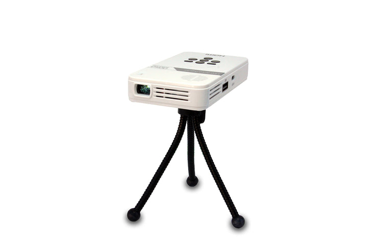 KP-101-01 AAXA LED Pico Micro Video Projector - Pocket Size Portable Mobile Mini Projector with mini-HDMI, built-in Media Player & Speakers, 3.5mm Aux Out, Micro SD/USB readers and 80 Min Lithium-Ion Battery