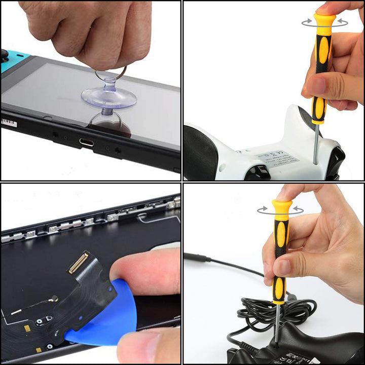 Torx Screwdriver Set, 20 in 1 Security Torx Screwdriver & Tweezer & Pry Tool, Magnetic T3-T10 Screwdrivers Precision Repair Kit for Xbox, PS4, Macbook, Computer, Ring Doorbell & Flick Knife