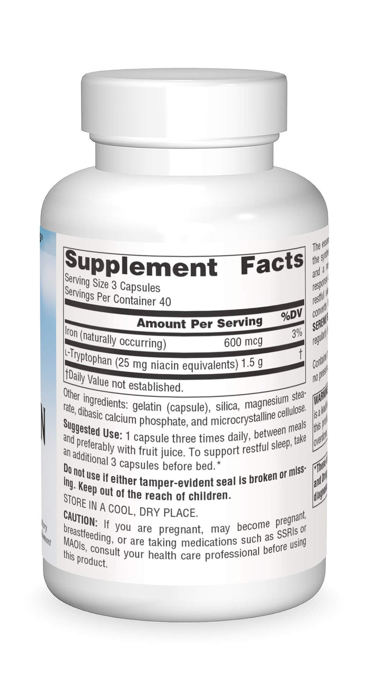 Serene Science L-Tryptophan, Positive Mood*, 500 mg - 120 Capsules