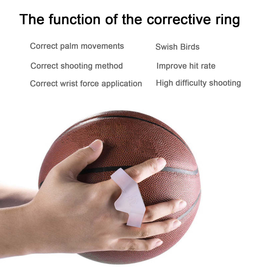 Basketball Shooting Aid, 2.1cm Diameter Basketball 3 Point Shooting Trainer Finger Training Aid Equipment Shoot Lock for Improving Shot and Form(L-Transparent for Height Over 185cm)