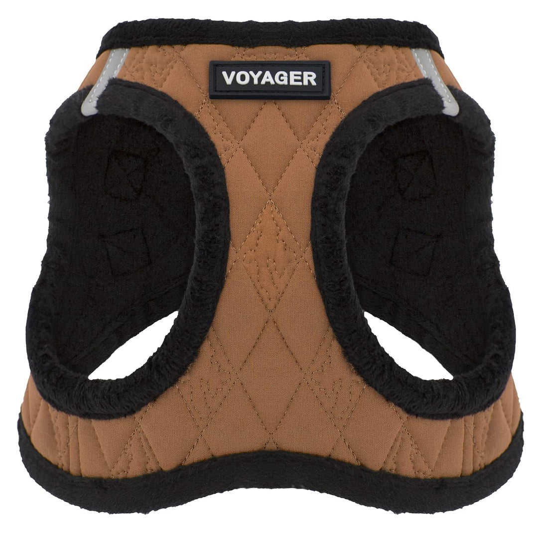 Voyager Step-In Plush Dog Harness – Soft Plush, Step In Vest Harness for Small and Medium Dogs - Harness (Beige Plush), S (Chest: 14.5 - 16)