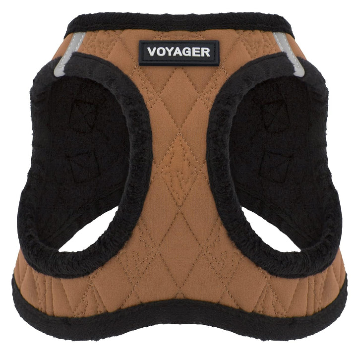 Voyager Step-In Plush Dog Harness – Soft Plush, Step In Vest Harness for Small and Medium Dogs - Harness (Beige Plush), S (Chest: 14.5 - 16)