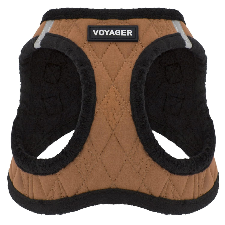 Voyager Step-In Plush Dog Harness – Soft Plush, Step In Vest Harness for Small and Medium Dogs - Harness (Beige Plush), S (Chest: 14.5 - 16)
