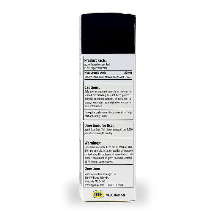 Hyaluronic Acid for Horses 30 Day Supply for Joint Health - Easy Oral Tip Dispenser - Liquid HA for Equine Joints & Cartilage Support Supplement - Hyalun Pro Equine Supplies - 3 oz / 90 ml
