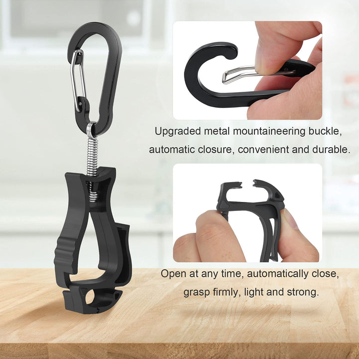 6 Pieces glove clips for work Glove Holder Clip, Construction Worker for Glasses Helmets Glove Grabber Clip, Golf glove holder for duty belt.