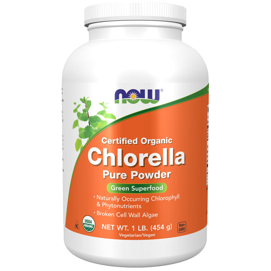 Supplements, Organic Chlorella Powder with naturally occurring Chlorophyll, Beta-Carotene, mixed Carotenoids, Vitamin C, Iron and Protein, 1-Pound