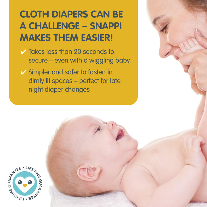Cloth Diaper Fasteners - Replaces Diaper Pins - Use with Cloth Prefolds and Cloth Flatfolds 3 Count (Pack of 1)