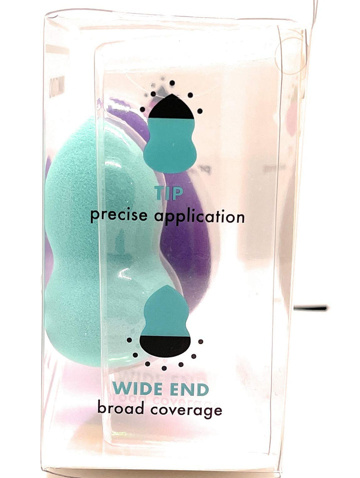 Duo make-up mint & purple blending sponges
