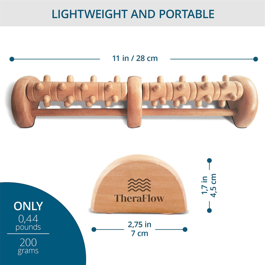 Deep Tissue Acupressure Foot & Heel Massager Roller (Dual Foot) - Reflexology Tool For Myofascial Release & Trigger Point Acupressure