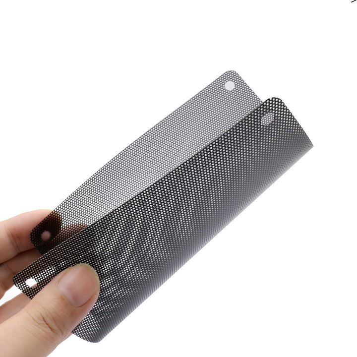 12 Pcs 80mm PVC Black PC Cooler Fan Dust Filter Dustproof Case Cover Computer Mesh